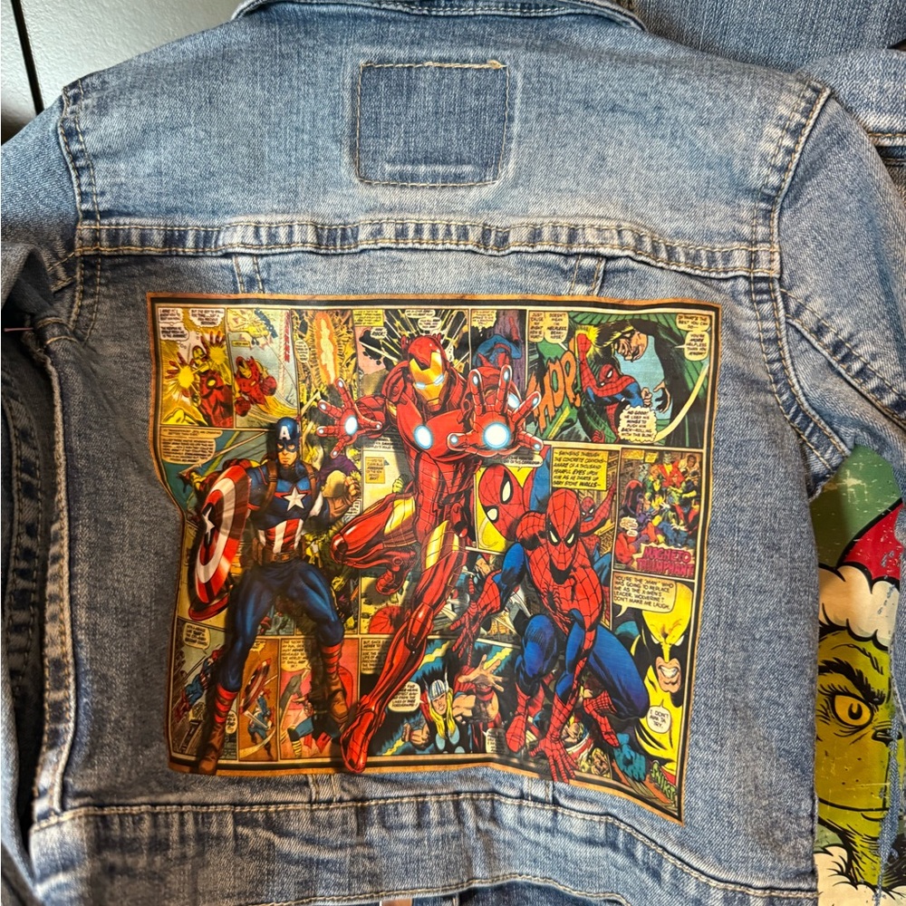 Levi's Kids Denim Jacket with Superhero Comic Design